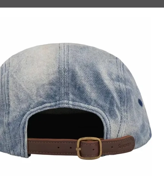 Baseball Serpentine Washed Blue Leather Hat Washed Chino Cowboy 24SS Button Pattern 0607